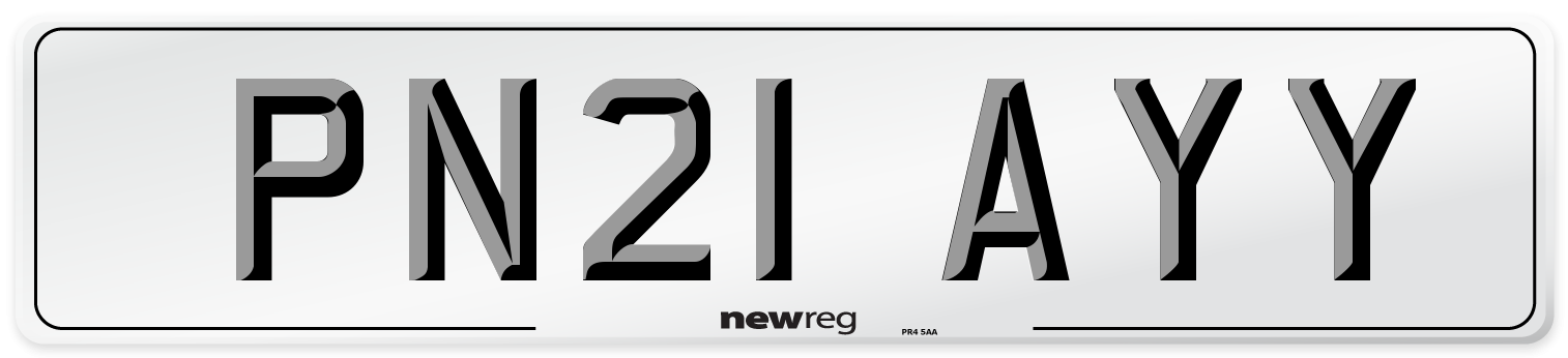 PN21 AYY Number Plate from New Reg